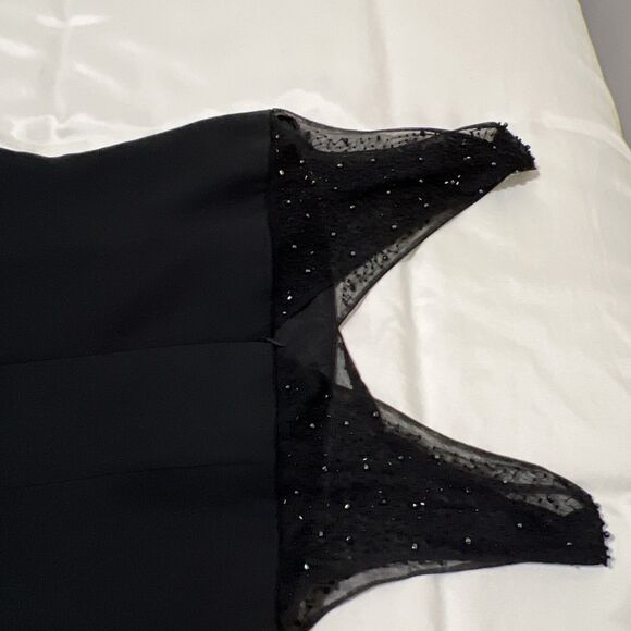 Joseph Ribkoff Beaded Straps Black Shift Dress Womens 8 Sleeveless VTG Canada - Picture 7 of 15